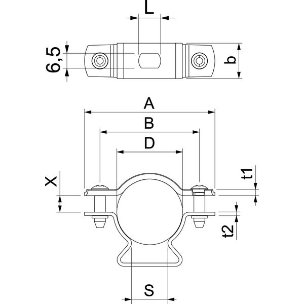 ASL 733 30 G Distance saddle with slot 25-30mm image 2