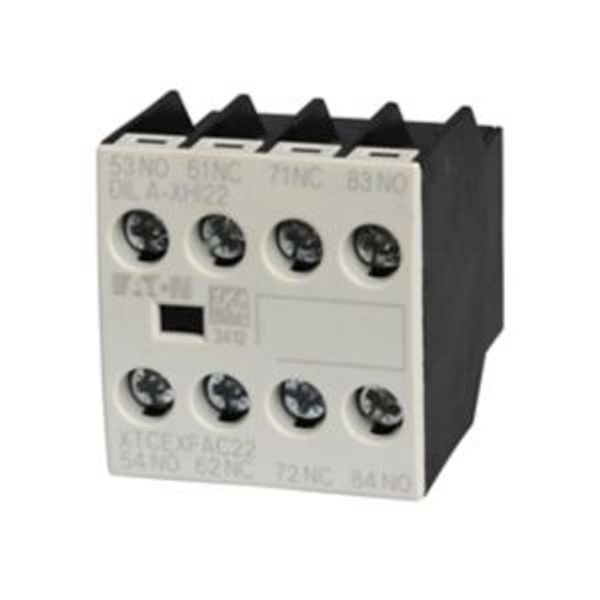 Auxiliary contact module, 4 pole, Ith= 16 A, 2 N/O, 2 NC, Front fixing, Screw terminals, DILA, DILM7 - DILM38 image 5