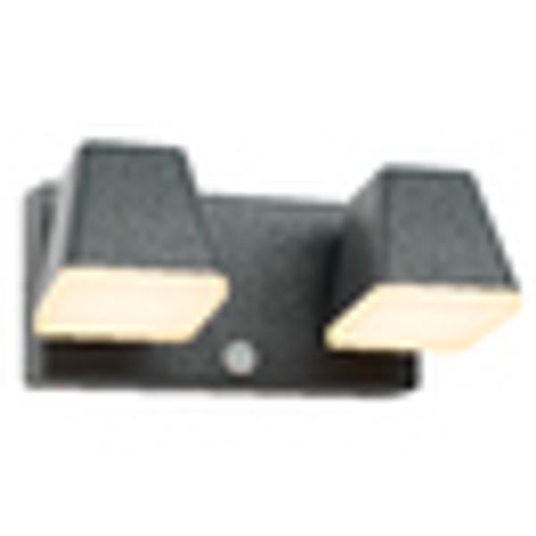 Zeta LED Square Double PIR 20W 1300lm 3000K IP54 anthracite image 2