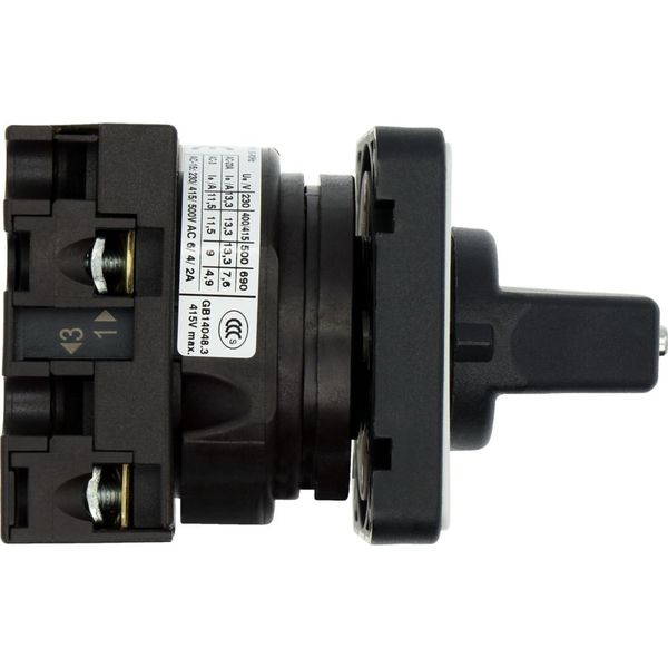 Changeoverswitches, T0, 20 A, flush mounting, 1 contact unit(s), Contacts: 2, 45 °, momentary, With 0 (Off) position, with spring-return from both dir image 29