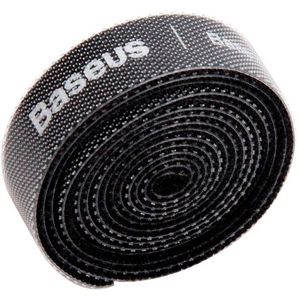Convient Velcro strap for cords, black 1m BASEUS image 1