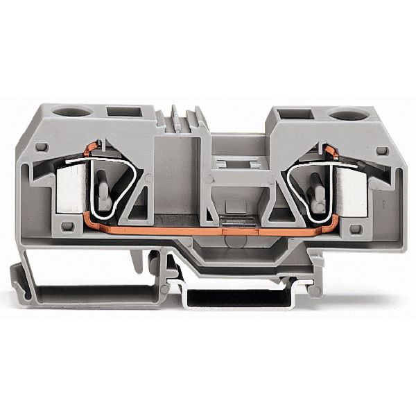 2-conductor through terminal block 16 mm² center marking gray image 1