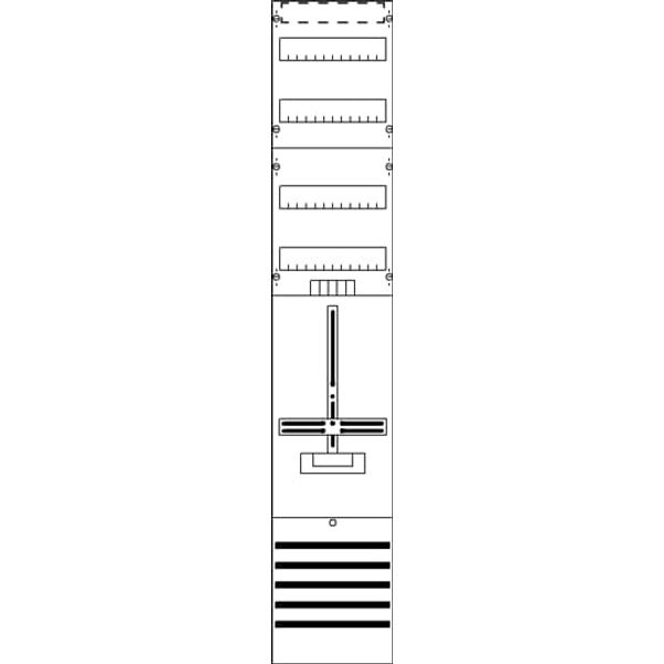 DF19B1V Meter panel, Field width: 1, Rows: 2, 1350 mm x 250 mm x 160 mm, IP2XC image 16