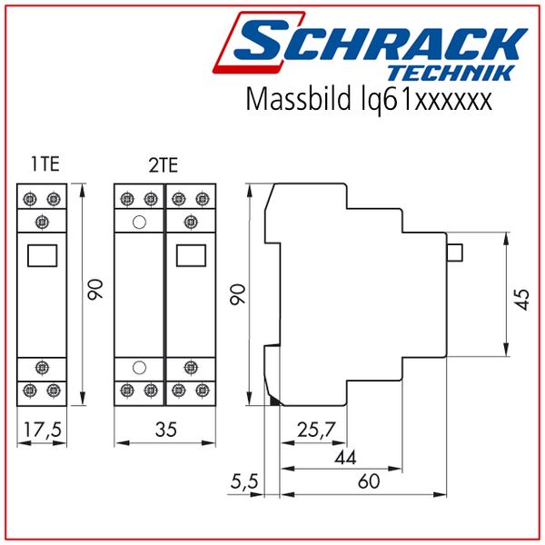 Modular Impulse Relay, 1 NO + 1 NC, 230VAC image 3