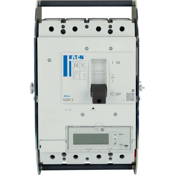 NZM3 PXR25 circuit breaker - integrated energy measurement class 1, 630A, 4p, variable, withdrawable unit image 7