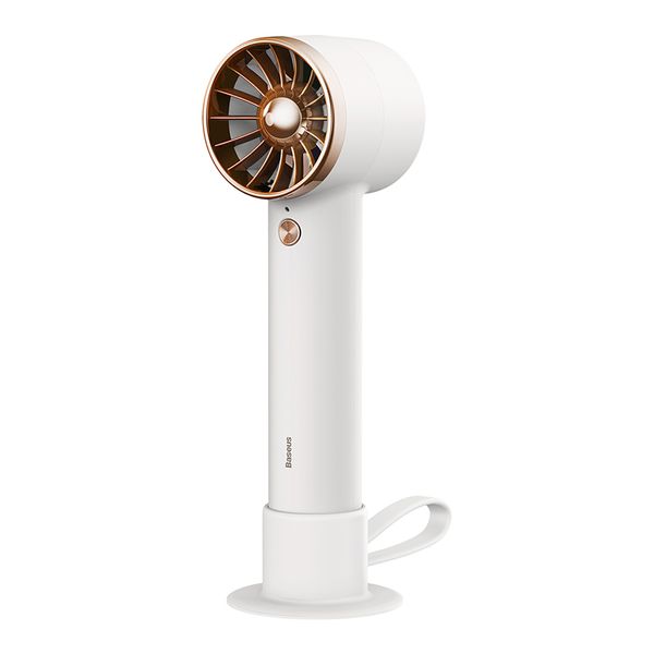 Portable Mini Fan 4000mAh with Built-in USB-C Cable, White image 5