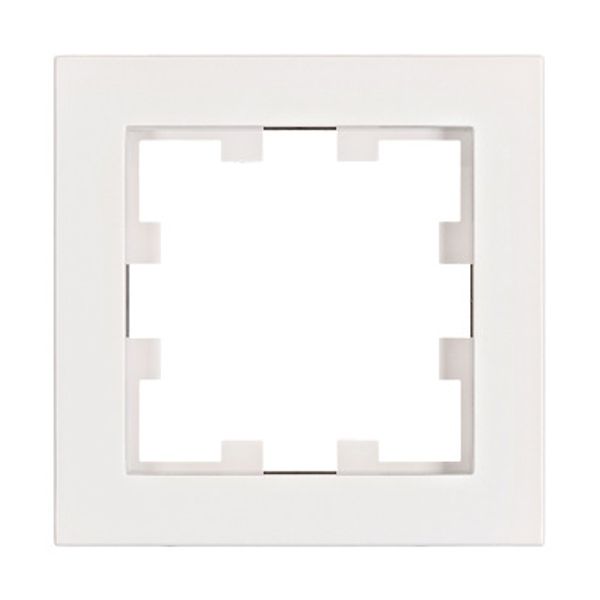 One gang frame, Design CUBIC, white image 1