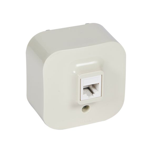 RJ45 socket Forix surface mounting IP2X category 5e UTP ivory image 1