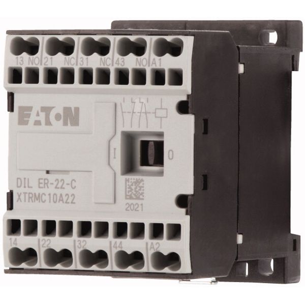 Contactor relay, 230 V 50 Hz, 240 V 60 Hz, N/O = Normally open: 2 N/O, N/C = Normally closed: 2 NC, Spring-loaded terminals, AC operation image 3