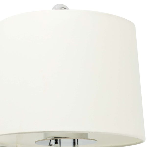 MONTREAL CHROME FLOOR LAMP WHITE LAMPSHADE image 2