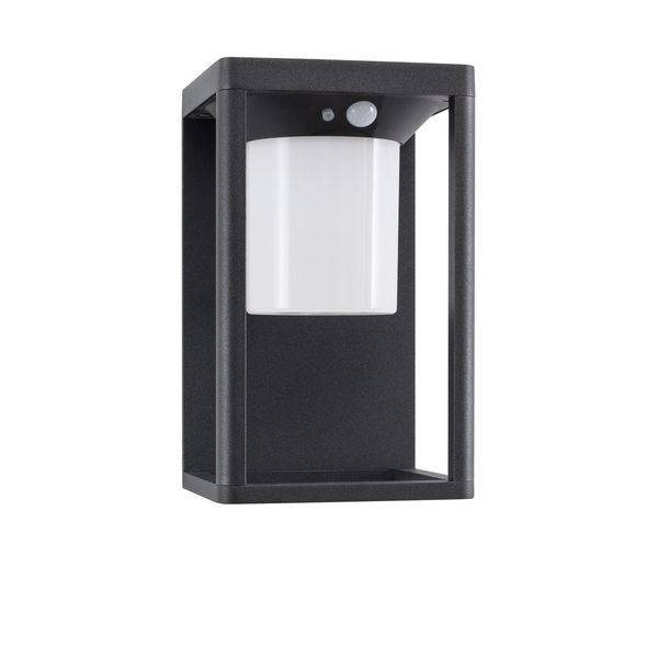 Anthracite Die-Casting Aluminium & Acrylic Diffuser LED 1.5 Watt 152Lm 3000K 3.7 Volt Beam Angle 125O IP65 Solar / Switch On/Off L: 14.5 W: 16.2 H: 24 cm image 1