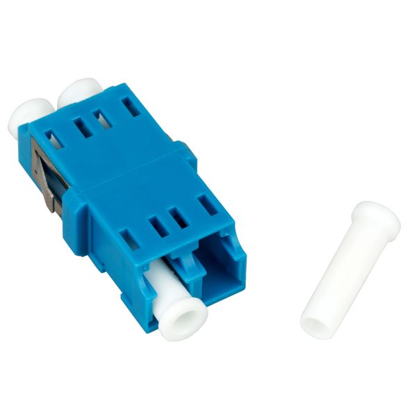 FO Coupler LC-Duplex,Plastic,Singlemode,zirc,w/o fl,blue,ECO image 2