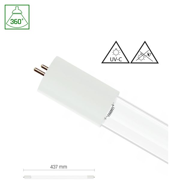 FLUORESCENT TUBE  15W TUV UVC  SPECTRUM image 1