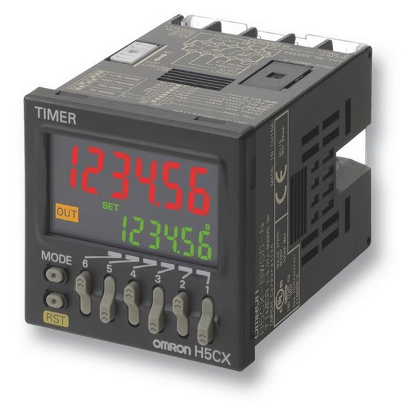 Timer, plug-in, 11-pin, 1/16DIN (48 x 48mm), IP66, 4 preset & 4 actual image 1