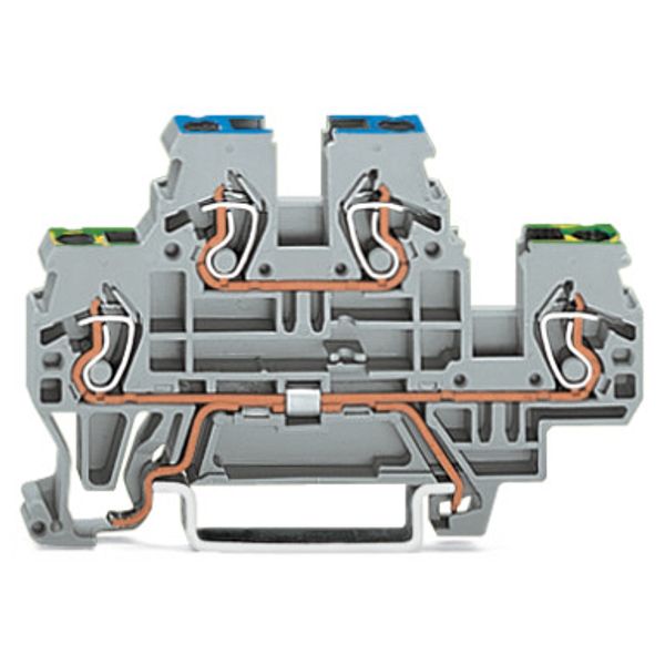 Double-deck terminal block Ground conductor/through terminal block 2.5 image 2