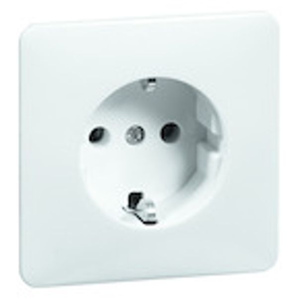 SCHUKO socket with clamp terminals, pure white D 80.6511.02 image 1