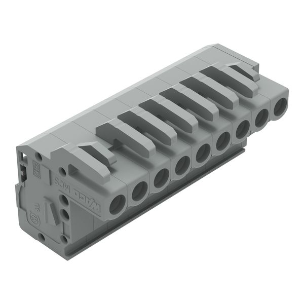 1-conductor female connector, angled CAGE CLAMP® 2.5 mm² gray image 1