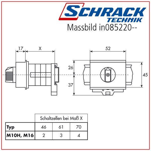 ON-OFF switch, DIN-rail mounting, 2 pole, 20A, 0-1 image 3