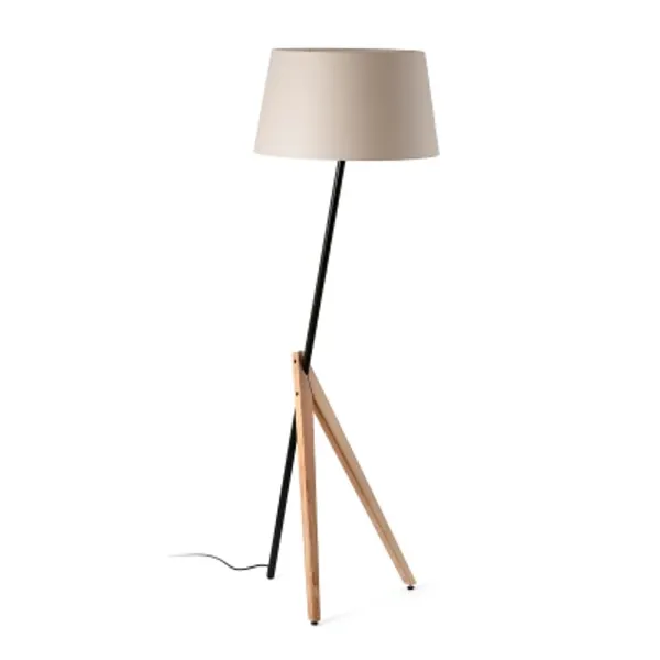 TREEWOOD ASH FLOOR LAMP BEIGE SHADE 1xE27 image 1