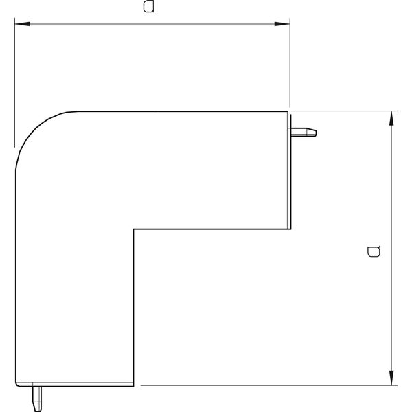 WDK HA25040GR External corner hood  25x40mm image 2