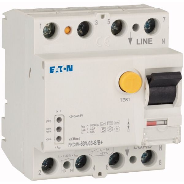 Digital residual current circuit-breaker, all-current sensitive, 63 A, 4p, 300 mA, type S/B+ image 2