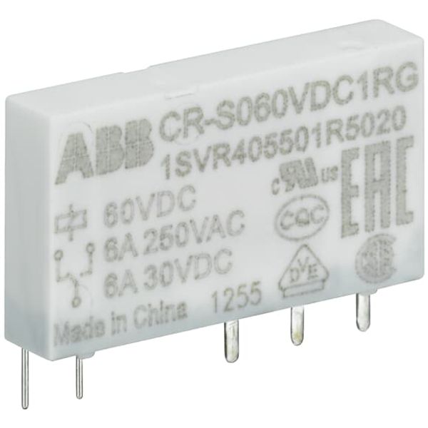 CR-S012VDC1RG Pluggable interface relay 1c/o, A1-A2=12VDC, Output=6A/250VAC image 3