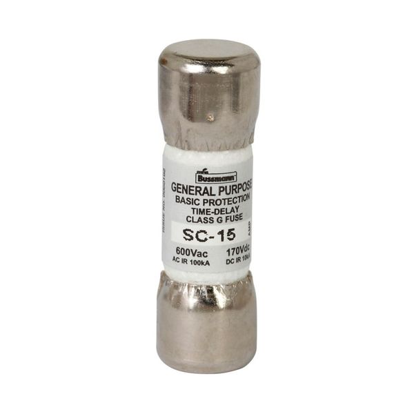 Fuse-link, low voltage, 15 A, AC 600 V, DC 170 V, 33.3 x 10.4 mm, G, UL, CSA, time-delay image 6