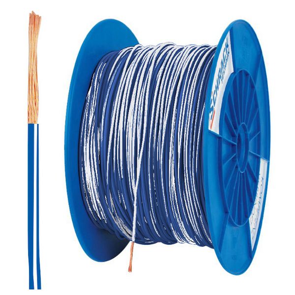 PVC Insulated Single Core Wire H05V-K 1mmý blue/white (coil) image 1