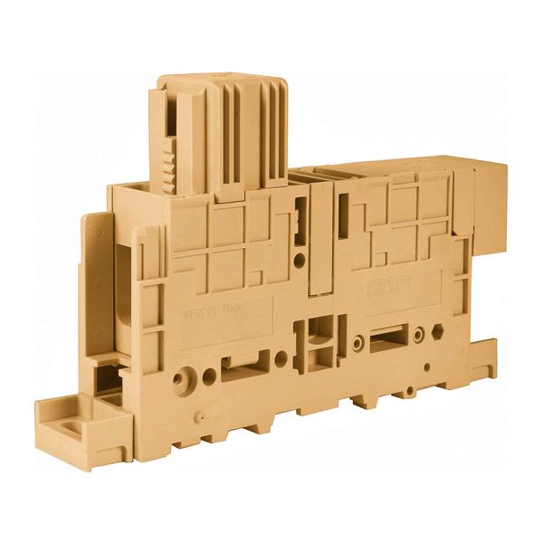 High current terminal screw/bolt connection 95mm2, panel-mountable, beige color image 1