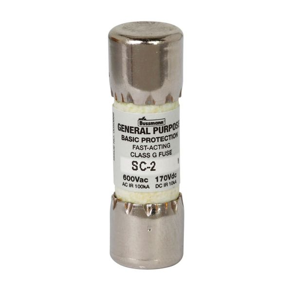 Fuse-link, low voltage, 2 A, AC 600 V, DC 170 V, 33.3 x 10.4 mm, G, UL, CSA, fast-acting image 9