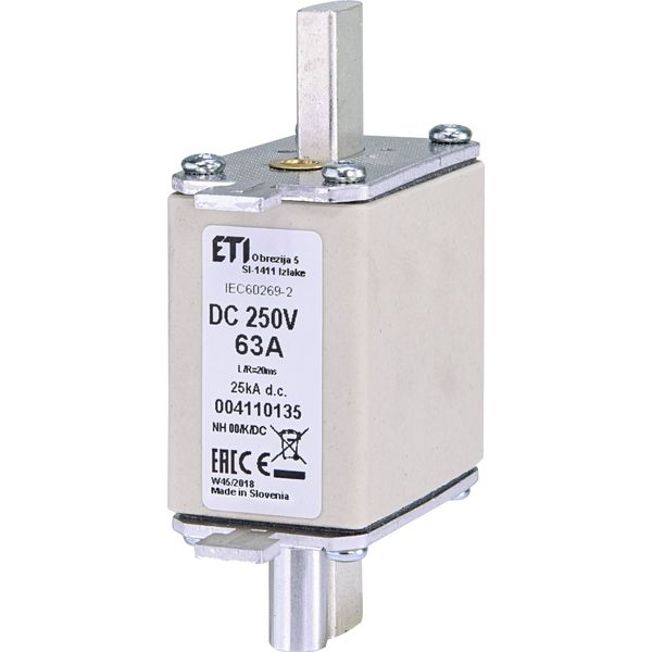 NH00/K 63A/250V DC image 2