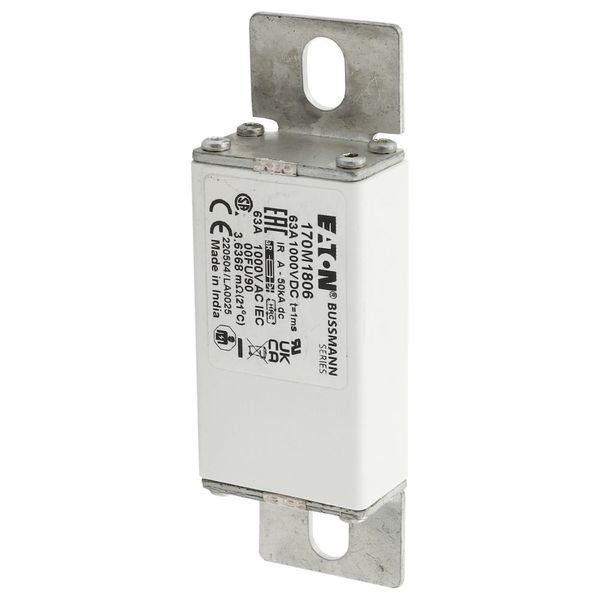 Fuse-link, high speed, 63 A, DC 1000 V, size 000, 24 x 36 x 115 mm, aR, IEC image 23