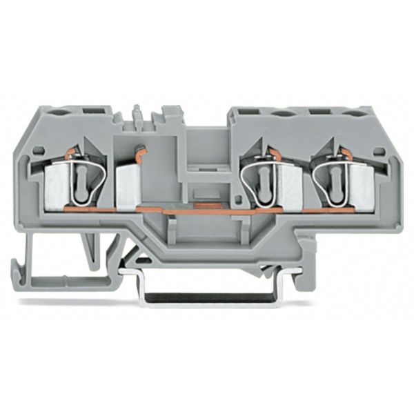 3-conductor through terminal block 4 mm² center marking orange image 1