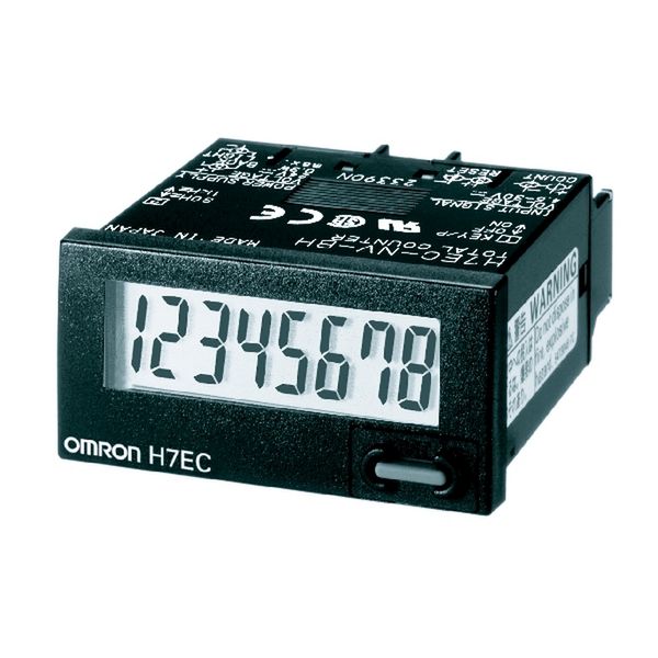 Total counter, 1/32DIN (48 x 24 mm), self-powered, LCD, 8-digit, 30cps image 2