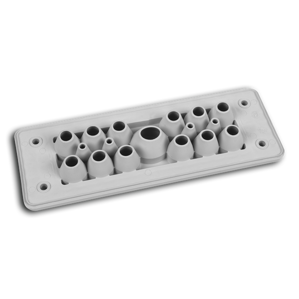 MH 24 F 17-3 IP65 RAL 7035 grey cable entry plate UL94 V-0 image 1