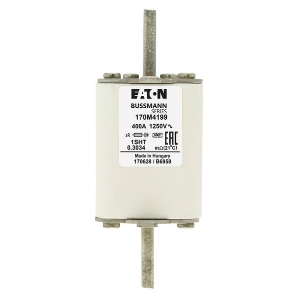 Fuse-link, high speed, 400 A, AC 1250 V, size 1, 53 x 63 x 135 mm, aR, IEC, single indicator image 6