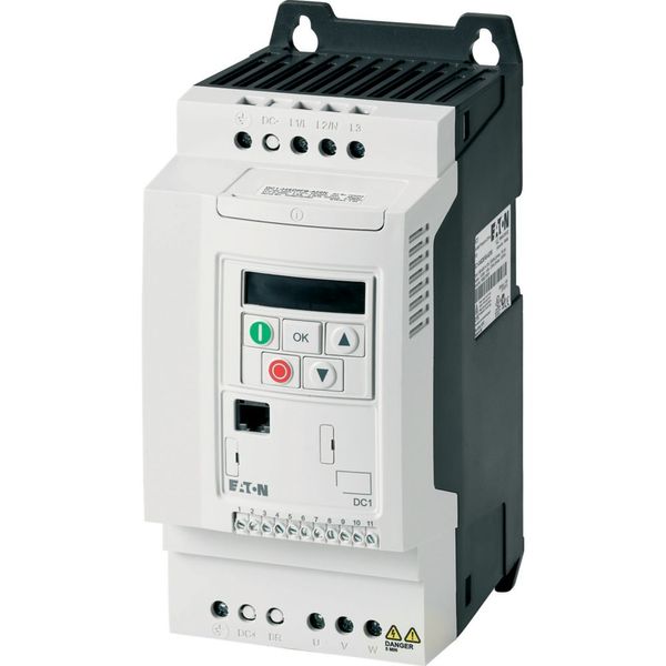 Variable frequency drive, 230 V AC, 1-phase, 7 A, 1.5 kW, IP20/NEMA 0, Radio interference suppression filter, Brake chopper, FS2 image 3