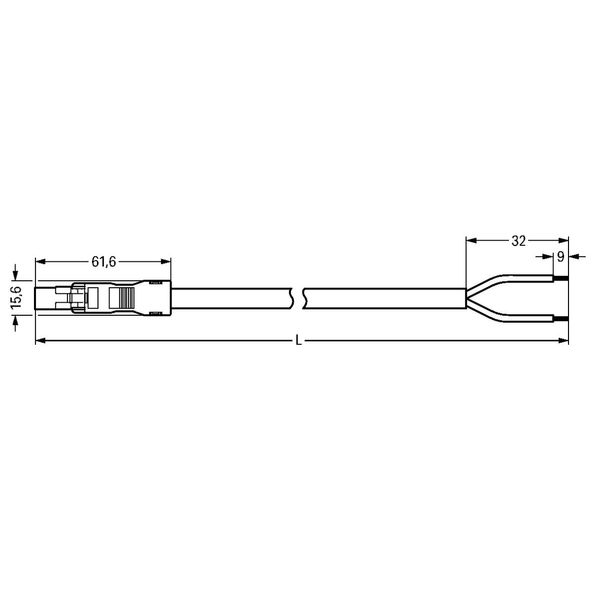 pre-assembled connecting cable Eca Plug/open-ended black image 5