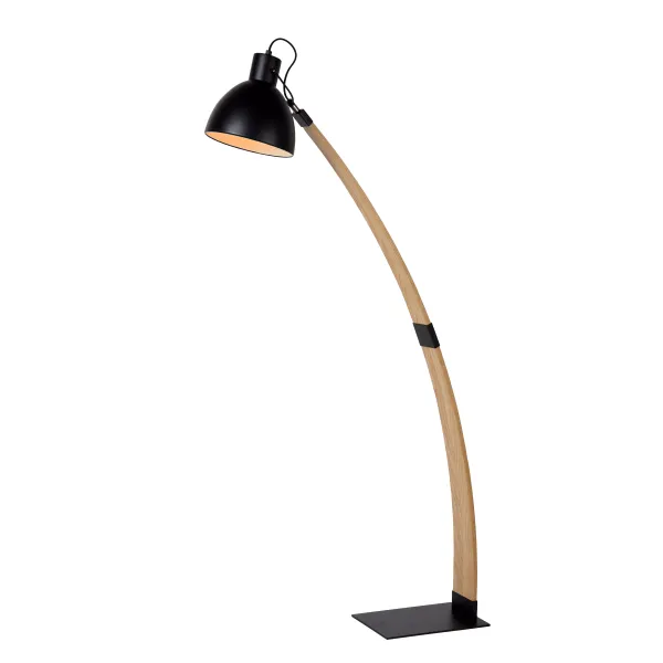 CURF Floorklamp E27/60W Plywood-Metal Black image 1