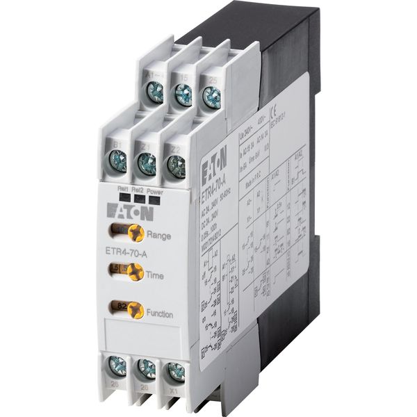 Timing relay, 2W, 0.05s-100h, multi-function, 24-240VAC/DC, potentiometer connection image 3