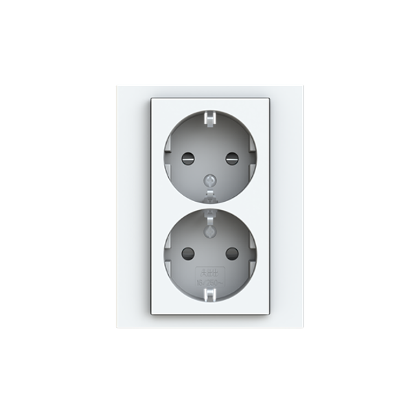 5522H-C03457 01W Socket Outlets Protective contact (SCHUKO) white - Levit image 1