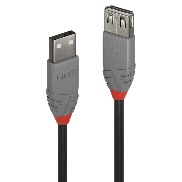 2m USB 2.0 Type A Extension Cable, Anthra Line USB Type A Male to A Female image 1