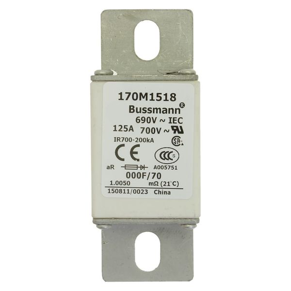 Fuse-link, high speed, 110 A, AC 660 V, size 000, 24 x 36 x 96 mm, aR, IEC, visual indicator image 8