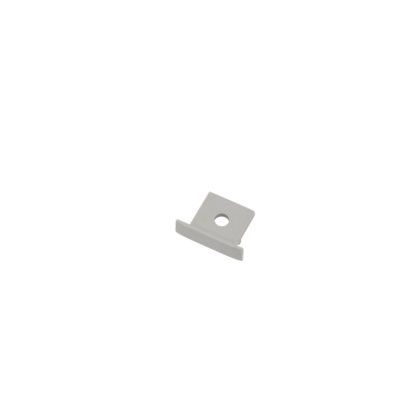 End Cap with hole for Recessed Profile 20x15mm IP20 Silver image 1