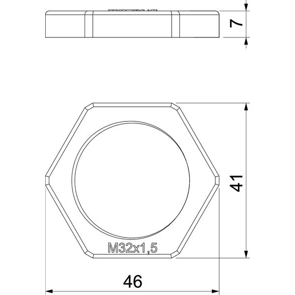 116 M32 LGR PA Locknut  M32 image 2