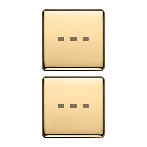 2 buttons Flat w/o symbol lightable gold image 1