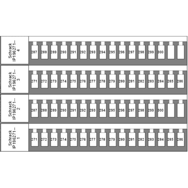 Marking tags for TB and ST - terminals, 271-300 (each 2x) image 1