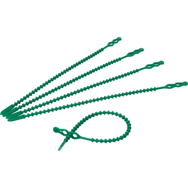Kabelbinder für Garten und Pflanzen 23,5cm, wiederverwendbar, Farbe: grün image 1