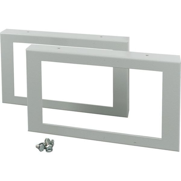 Plinth, side panels for HxD 200 x 300mm, grey, with cable duct cutout image 3