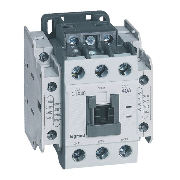 3-pole contactors CTX³ 40 - 40 A - 24 V~ - 2 NO + 2 NC - screw terminals image 1